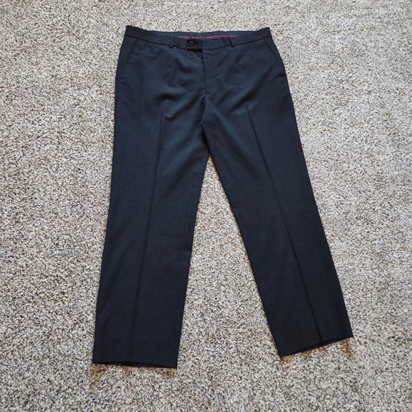 Alberto Other - Alberto Kevin Ceramica Charcoal Gray Dress Pants Mens Size 42x32 Flat Front